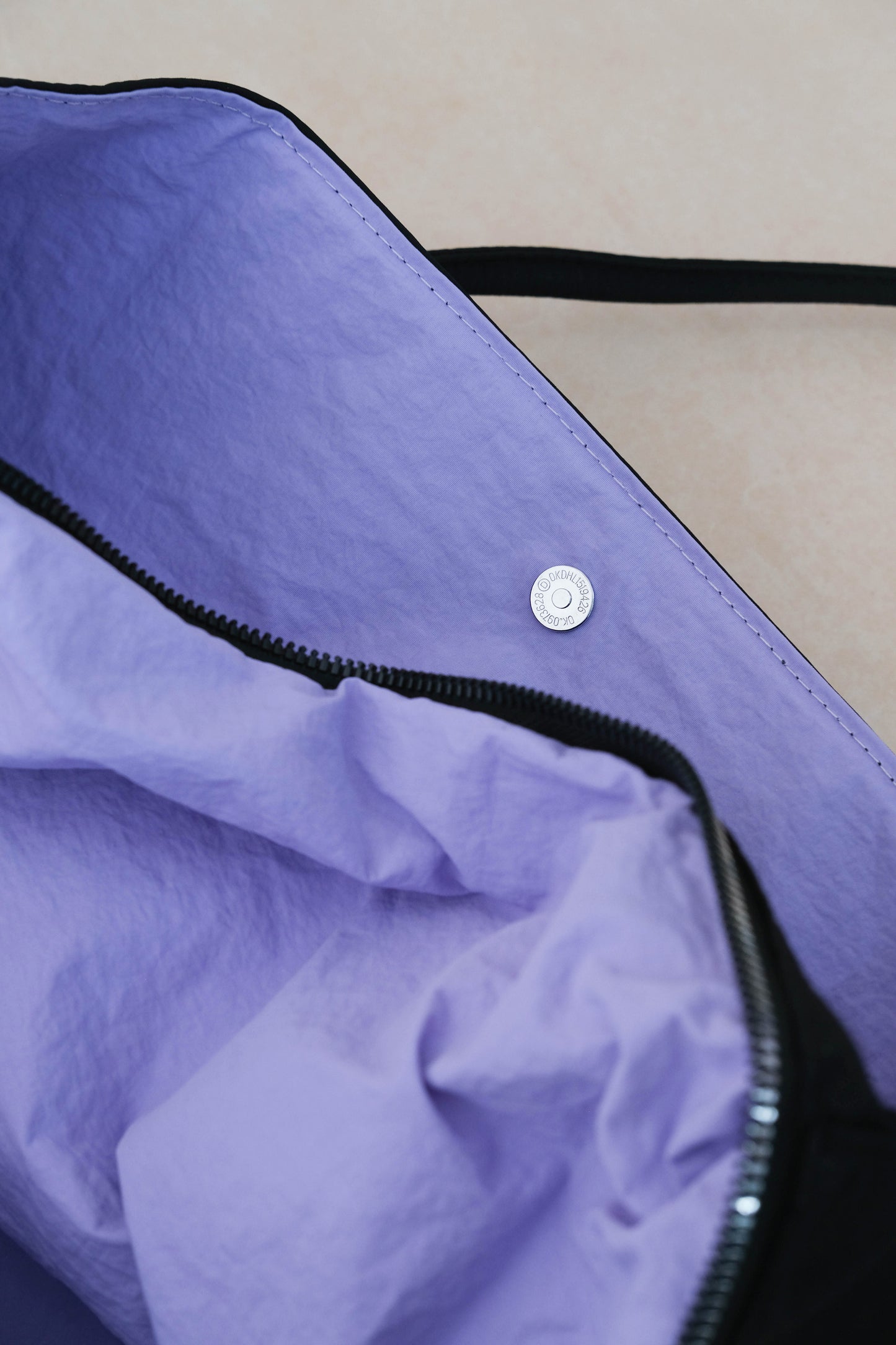 Classic Flow Nylon Tote - Black Purple