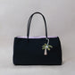 Classic Flow Nylon Tote - Black Pink (With Charm)
