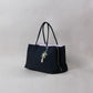 Classic Flow Nylon Tote - Black Pink (With Charm)