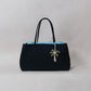Classic Flow Nylon Tote - Black Blue