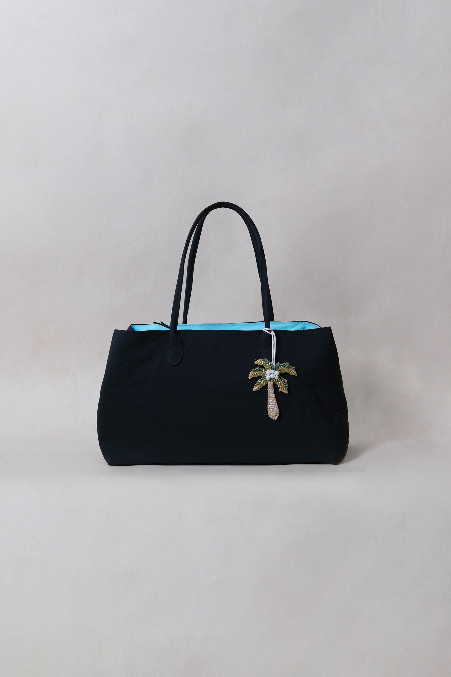 Classic Flow Nylon Tote - Black Blue