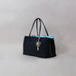 Classic Flow Nylon Tote - Black Blue