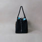 Classic Flow Nylon Tote - Black Blue