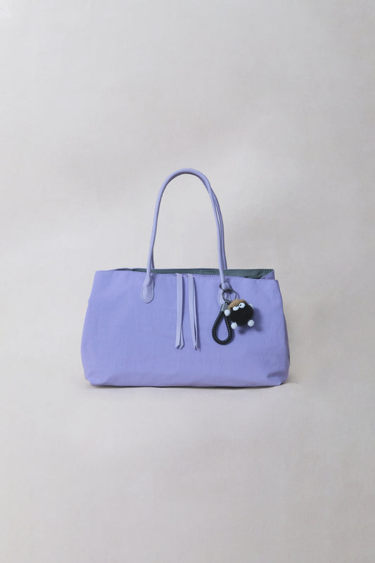 Classic Flow Vegan Leather Tote - Purple Grey