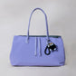 Classic Flow Vegan Leather Tote - Purple Grey (With Charm)
