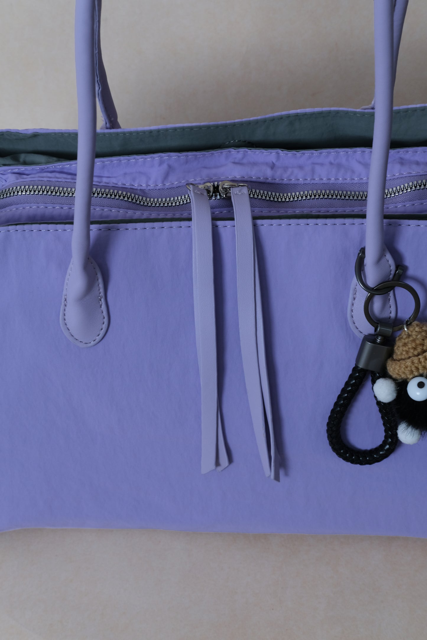 Classic Flow Vegan Leather Tote - Purple Grey