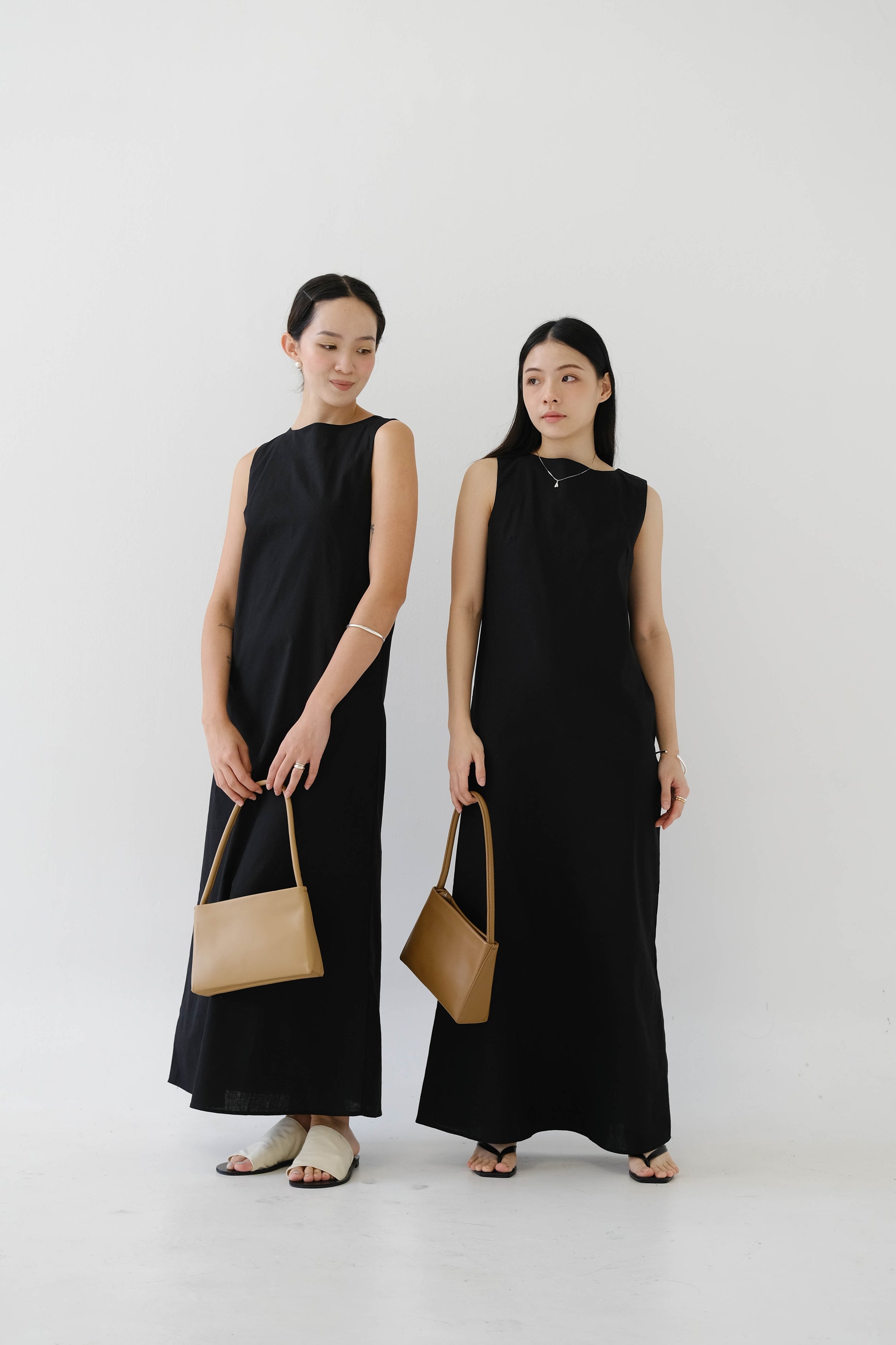 linen tank dresses Beige Linen Maxi Dress for Women, Breathable Swing Beach for Spring Everyday Wear