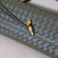 Artisan Crafted Flap Bag - Shinny Olive Green