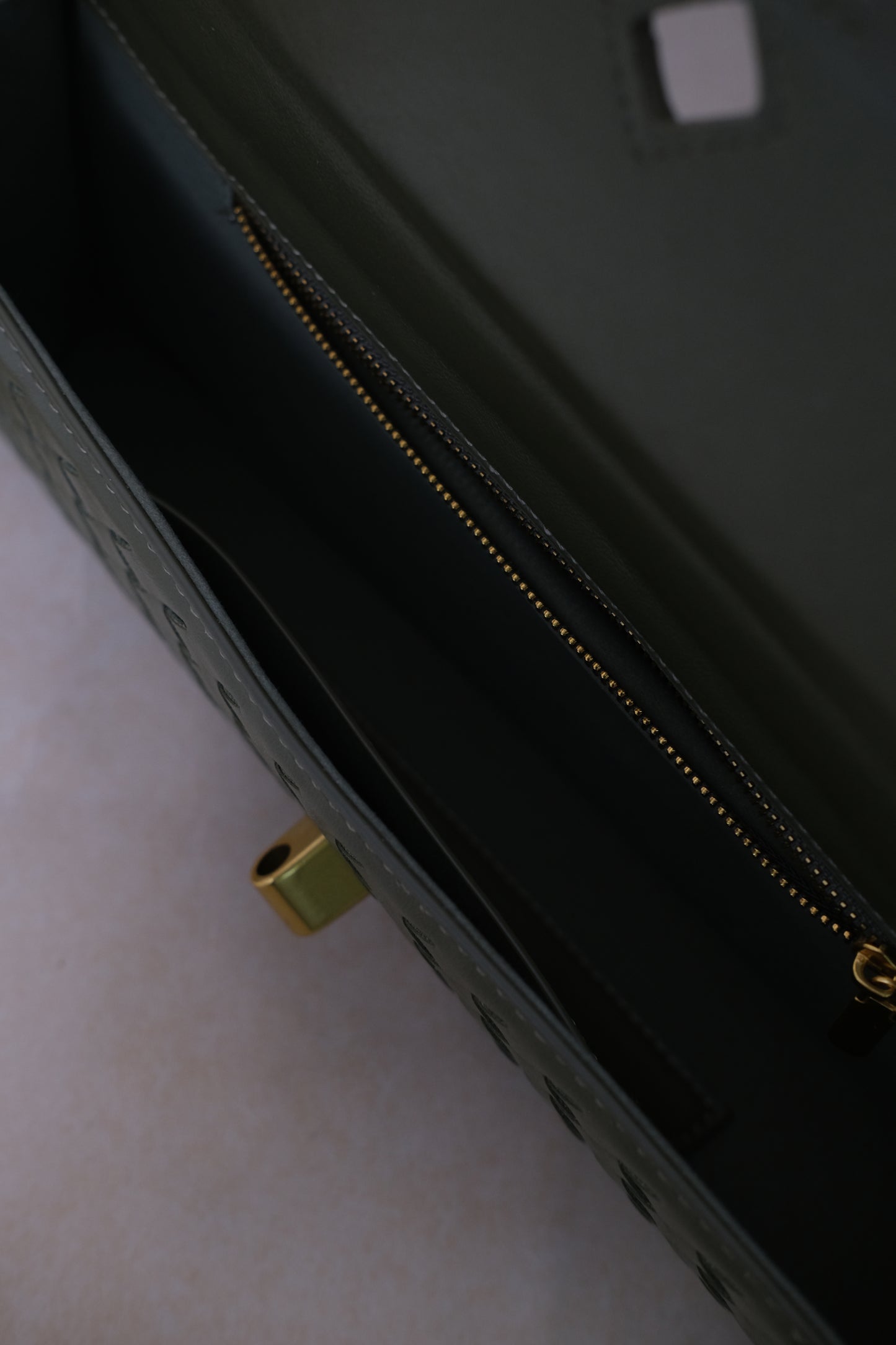Artisan Crafted Flap Bag - Shinny Olive Green