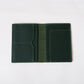 Voyage Luxe Genuine Leather Passport Sleeve In Dark Green