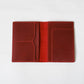 Voyage Luxe Genuine Leather Passport Sleeve In Wine Red