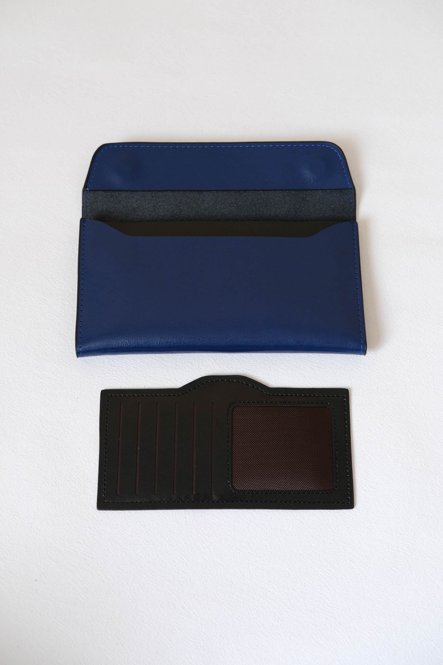 Parisian Luxe Wallet In Dark Blue