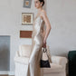 Elegance Long Dress - Champagne