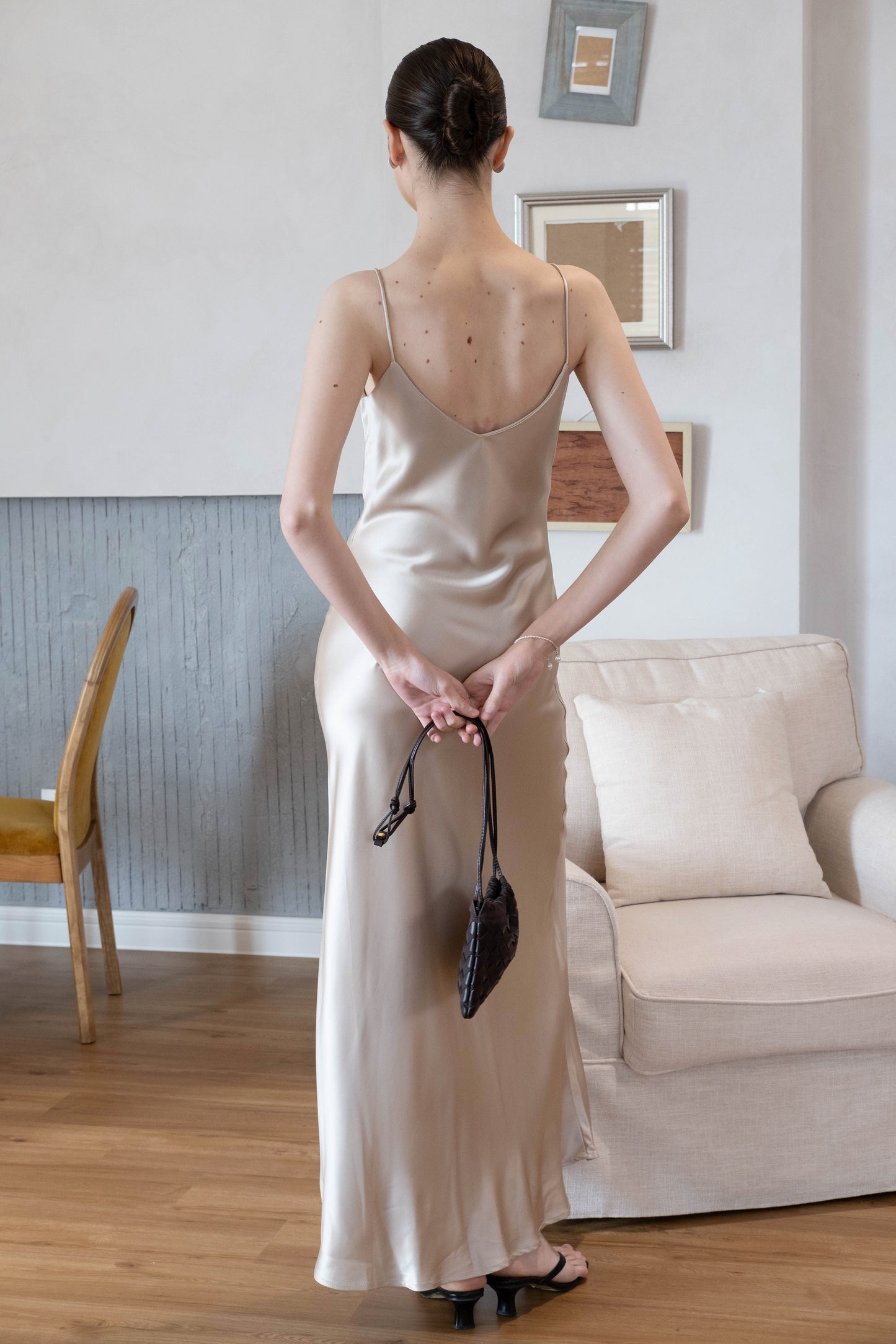 Elegance Long Dress - Champagne