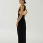 V-neck Sleeveless Tank Top + Long Dress in Classic Black in Suit