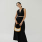 V-neck Sleeveless Tank Top + Long Dress in Classic Black in Suit