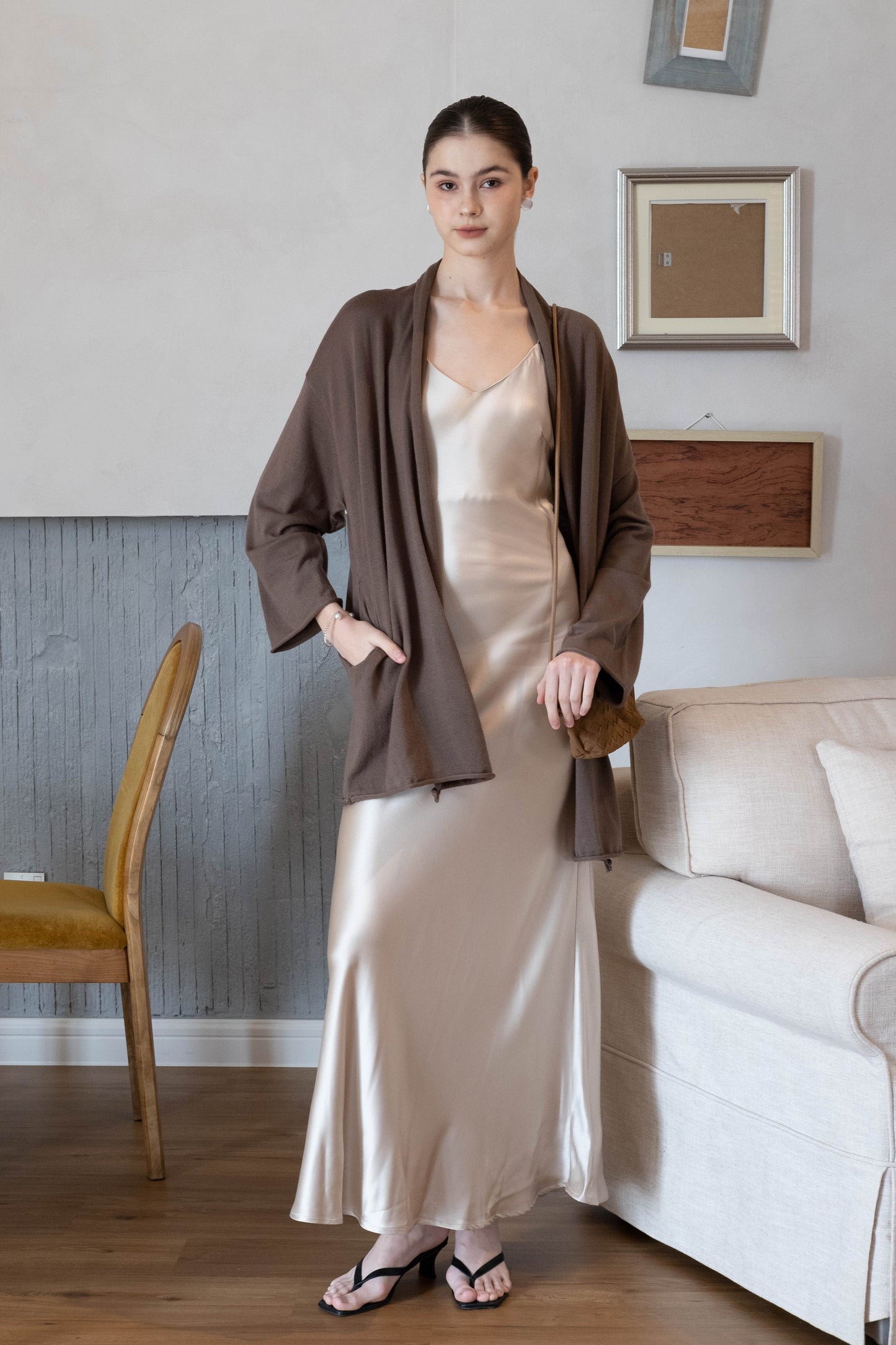 Elegance Long Dress - Champagne