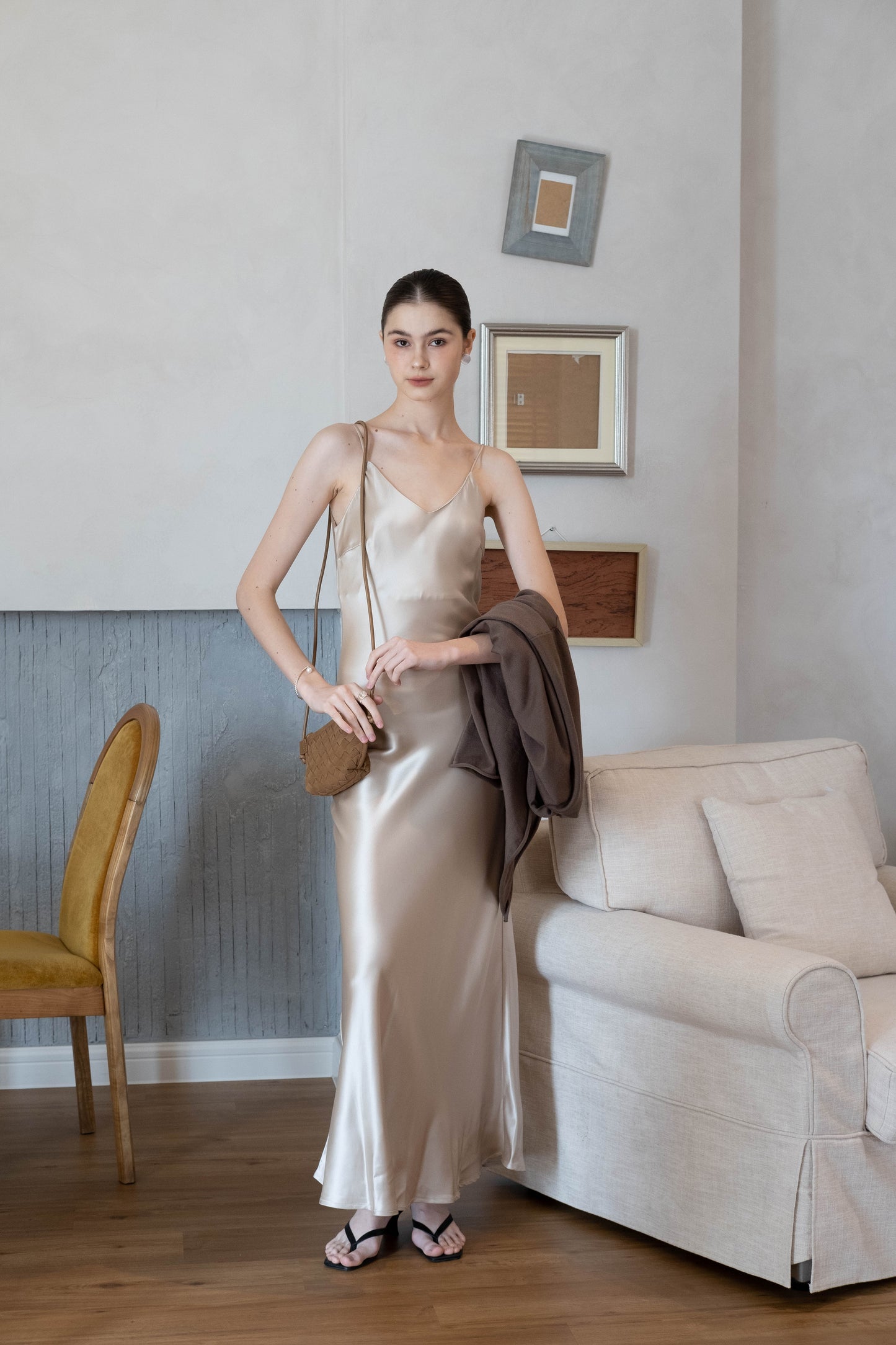 Elegance Long Dress - Champagne