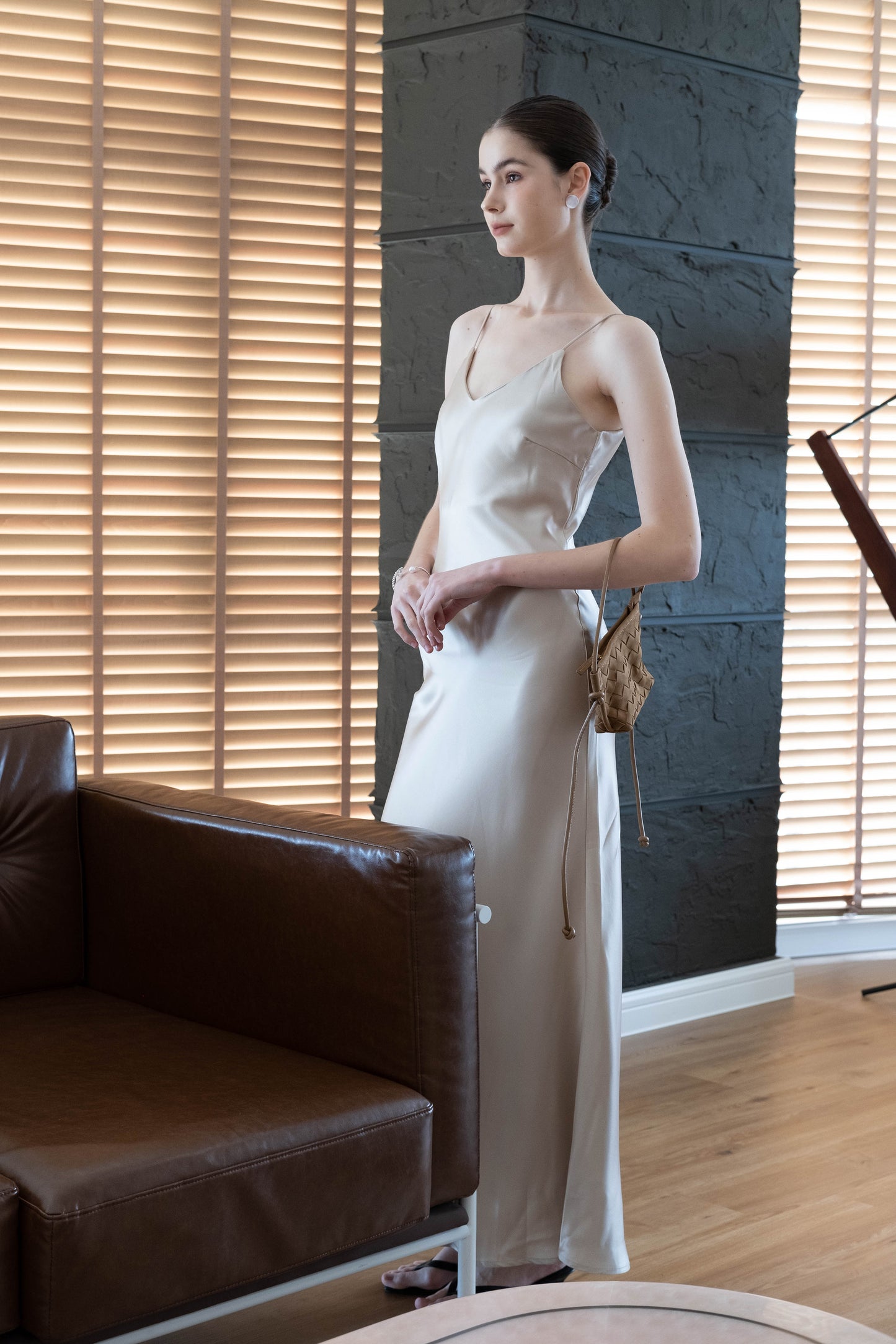 Elegance Long Dress - Champagne