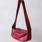 PU Soft Leather Pillow Bag in Ancora Red