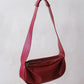 PU Soft Leather Pillow Bag in Ancora Red