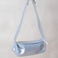 PU Soft Leather Pillow Bag in Silver