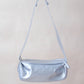 PU Soft Leather Pillow Bag in Silver