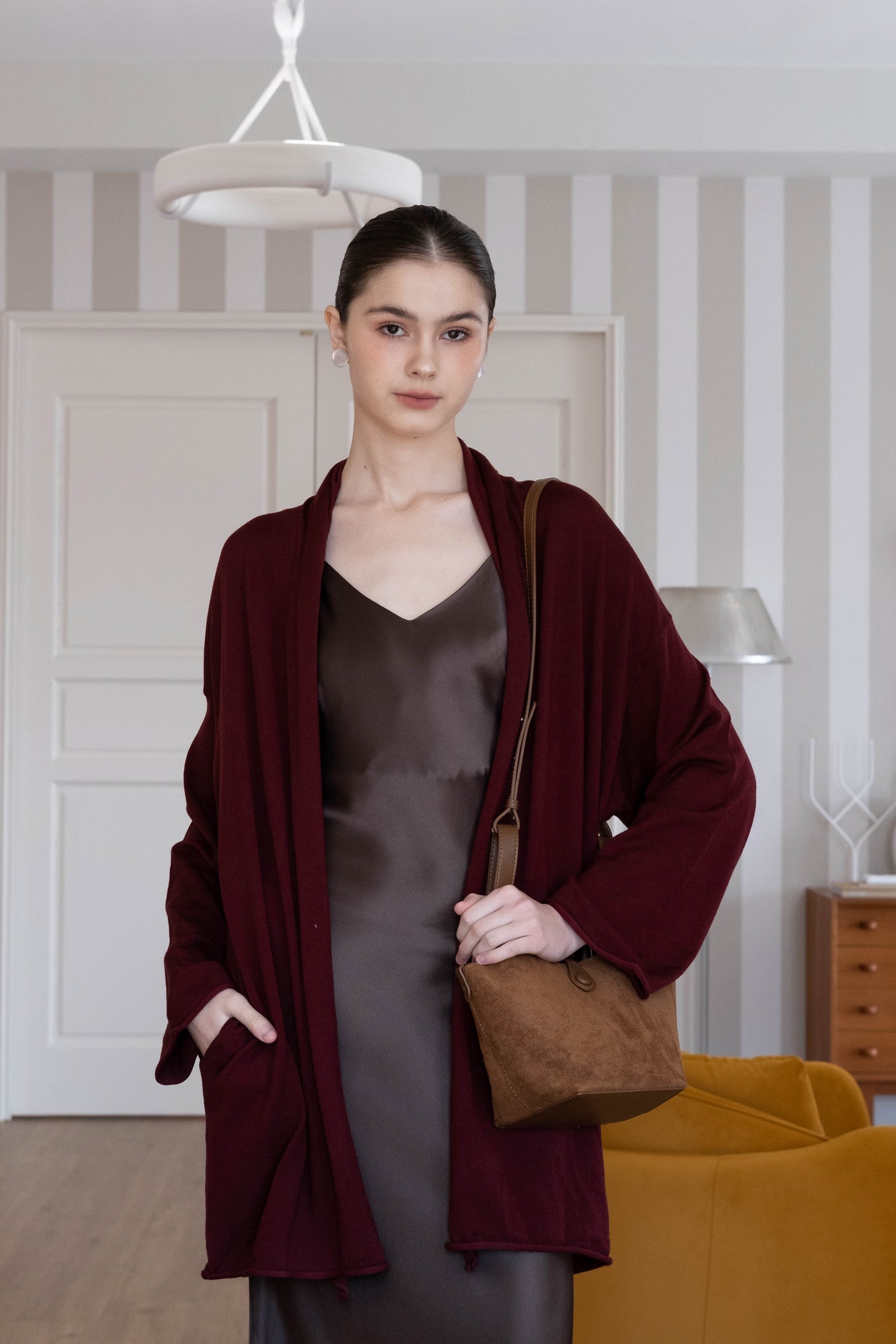 Elegance Long Dress - Coffee