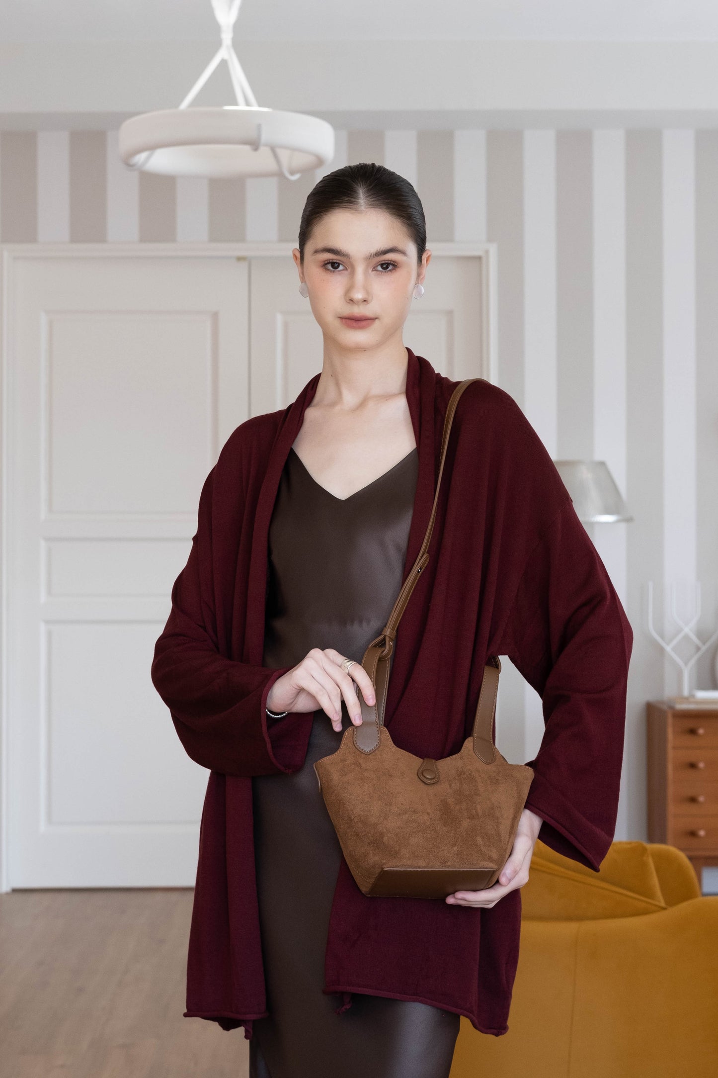 Elegance Long Dress - Coffee