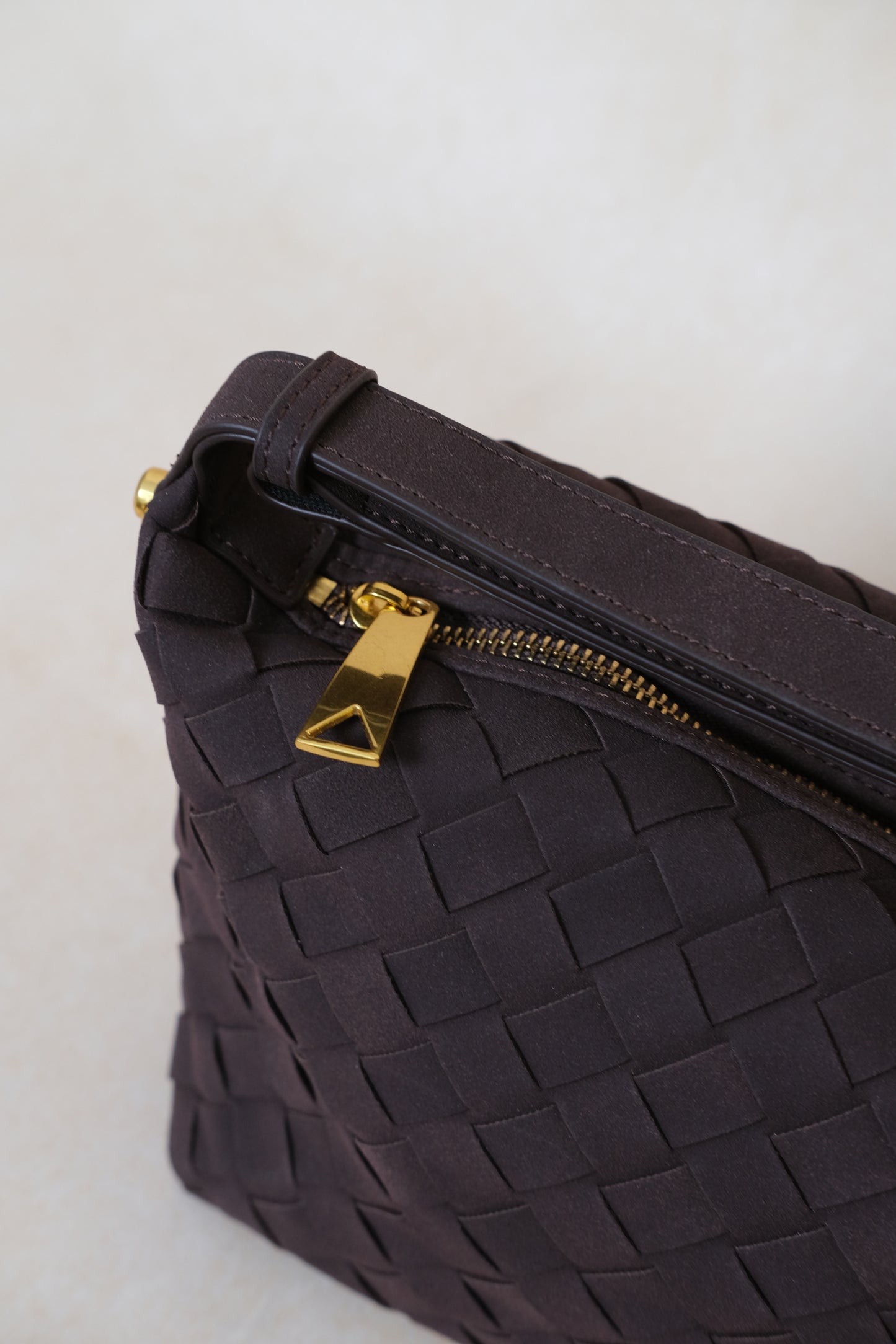 Artisan Velour Bag - Dark Chocolate (Small)