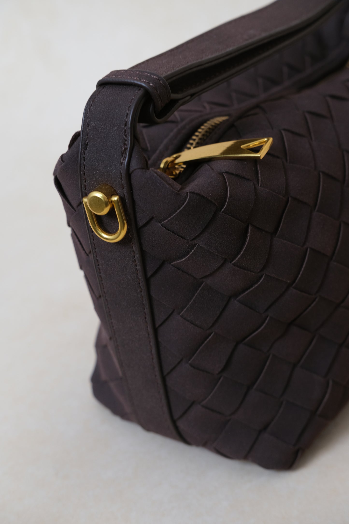 Artisan Velour Bag - Dark Chocolate (Small)