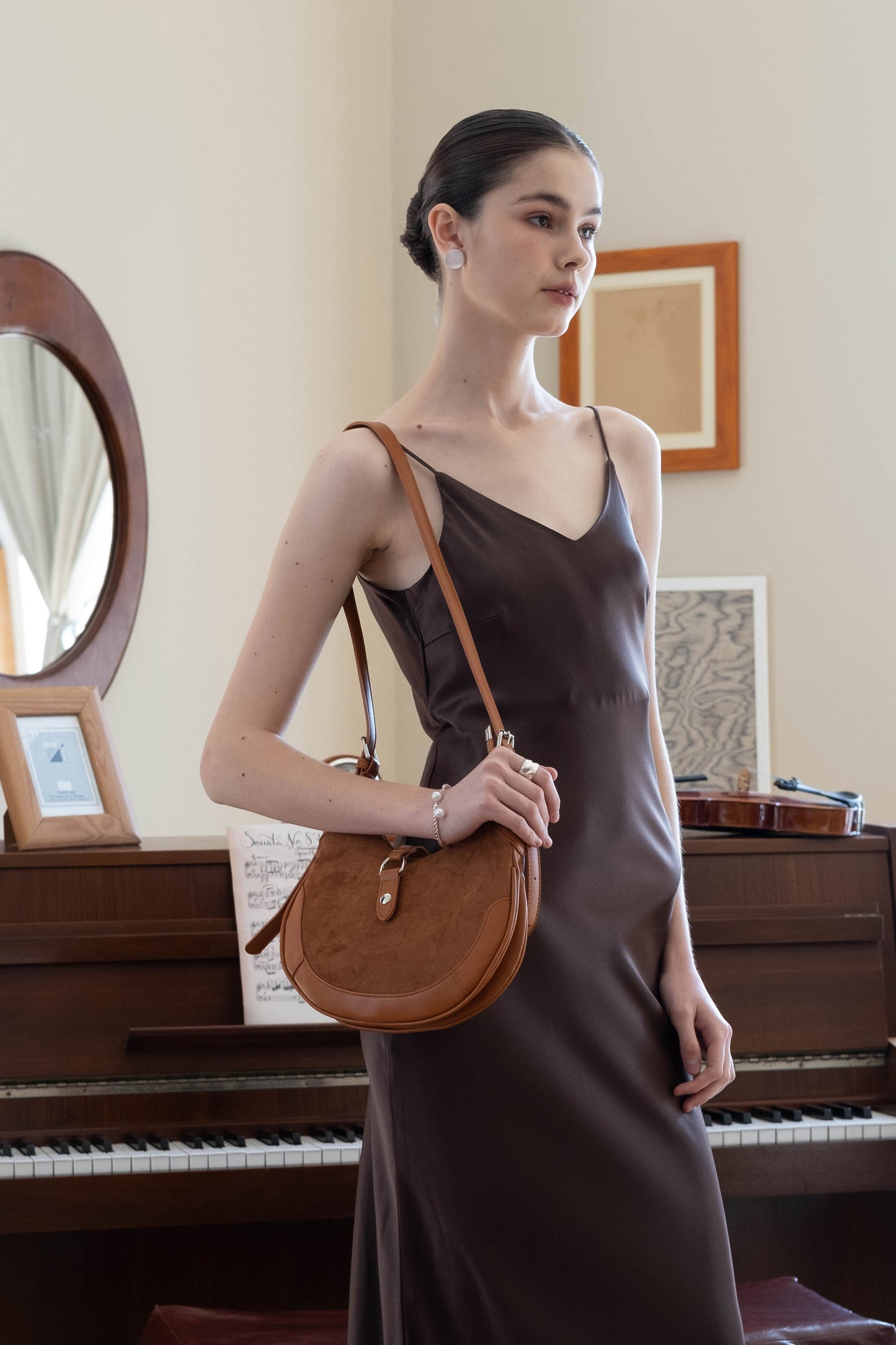 Elegance Long Dress - Coffee