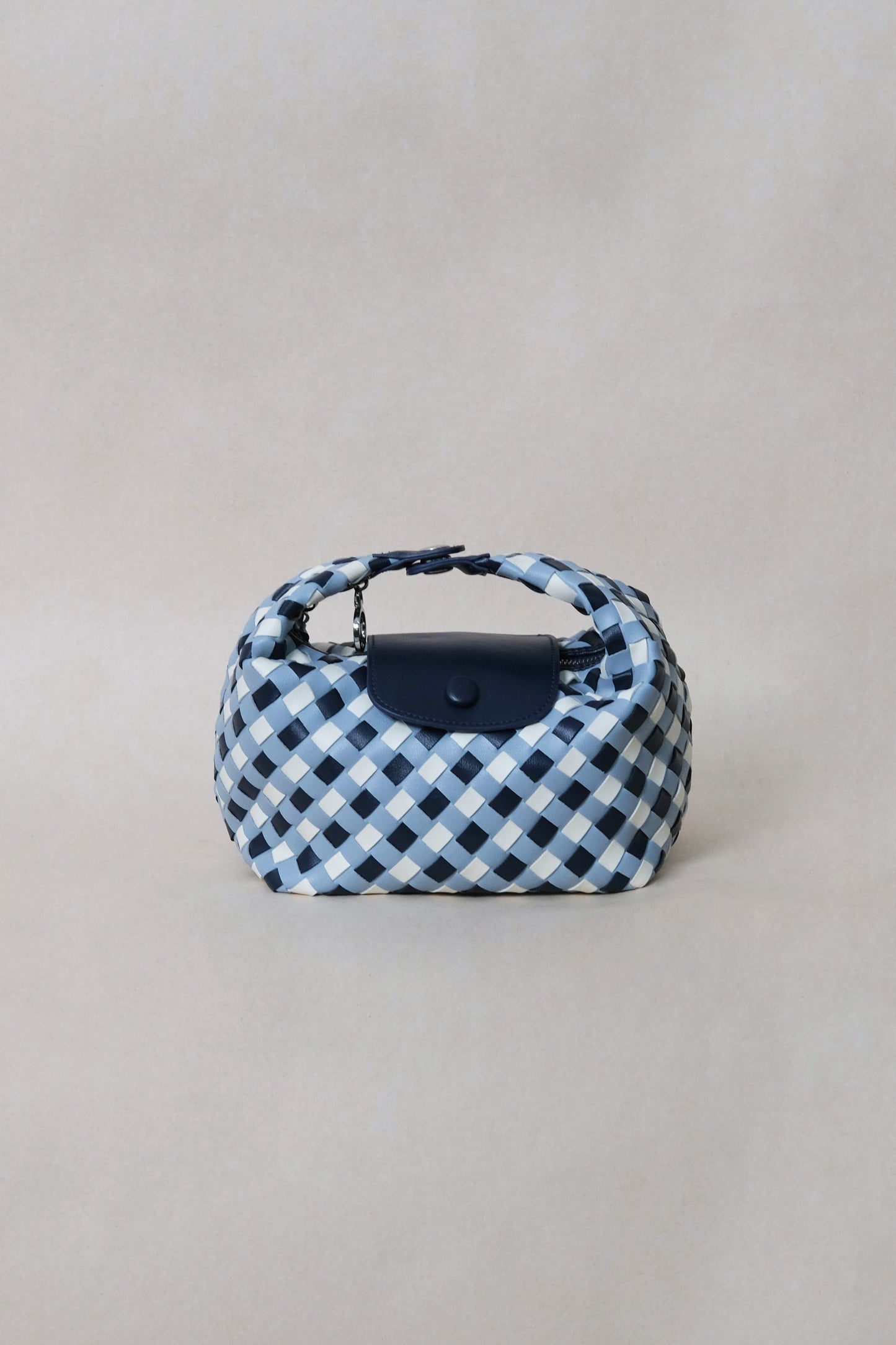 Artisan Aurelia Crescent Bag - Blue & White Gingham