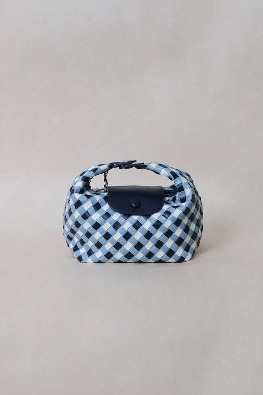 Artisan Aurelia Crescent Bag - Blue & White Gingham