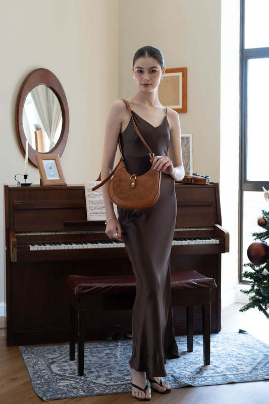Elegance Long Dress - Coffee