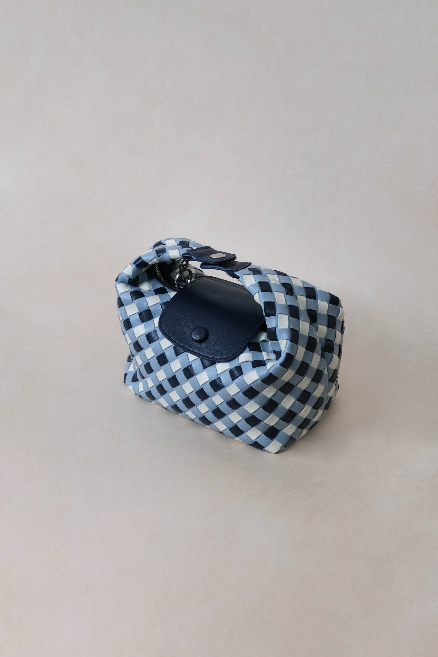 Artisan Aurelia Crescent Bag - Blue & White Gingham