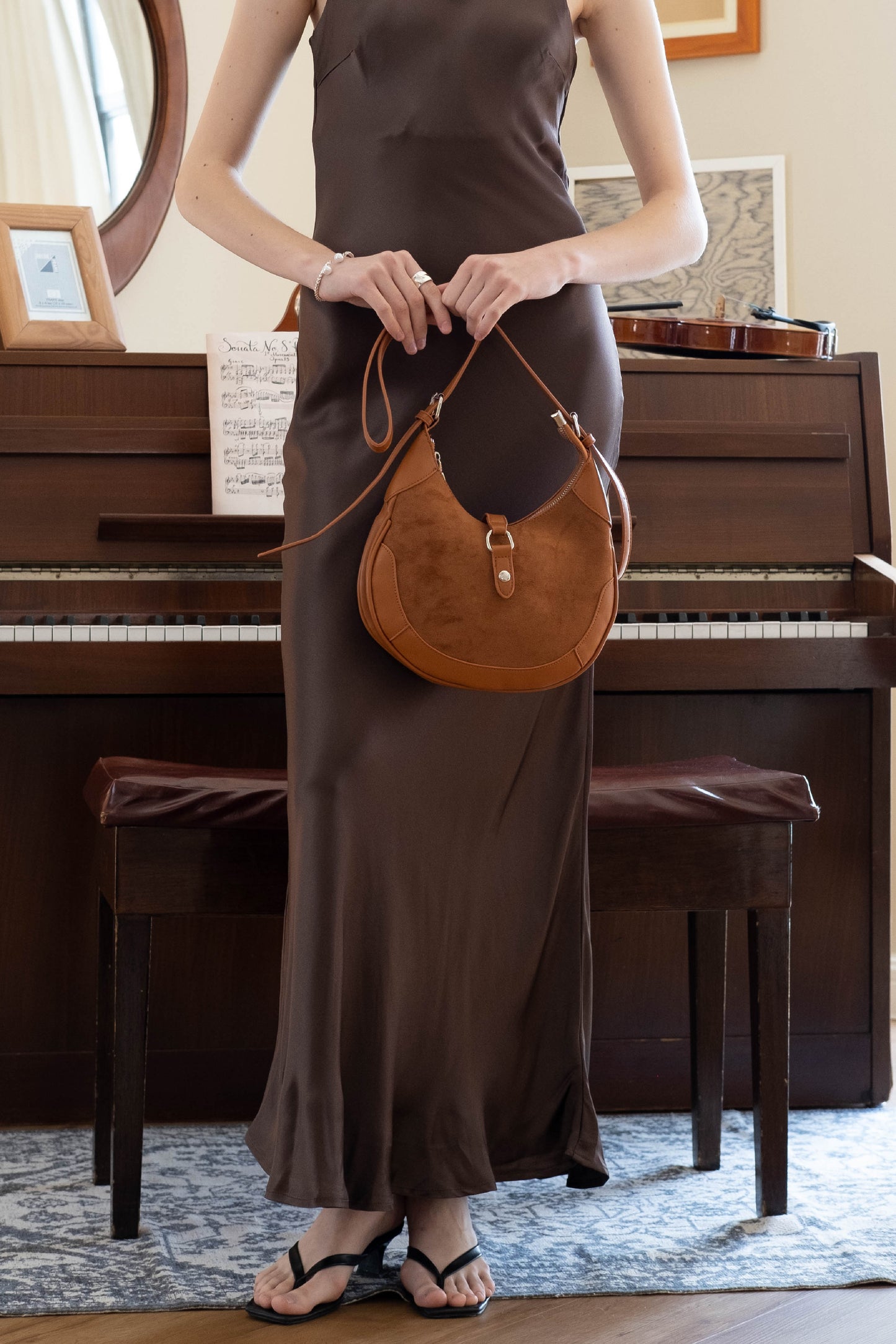 Elegance Long Dress - Coffee