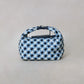 Artisan Aurelia Crescent Bag - Blue & White Gingham