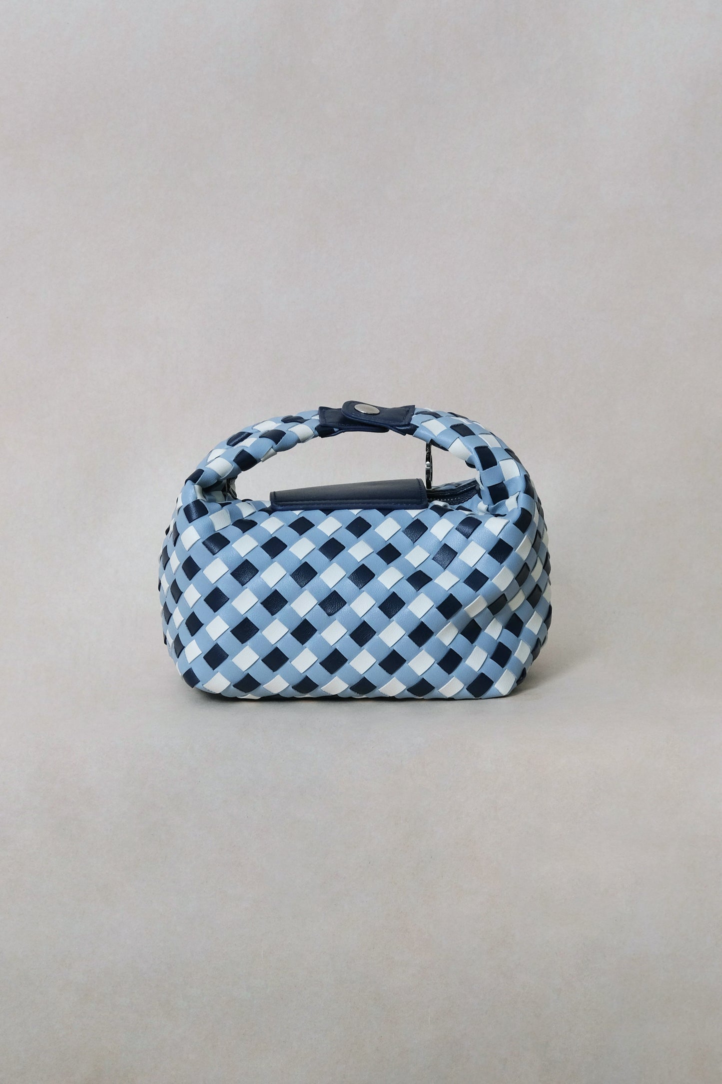 Artisan Aurelia Crescent Bag - Blue & White Gingham