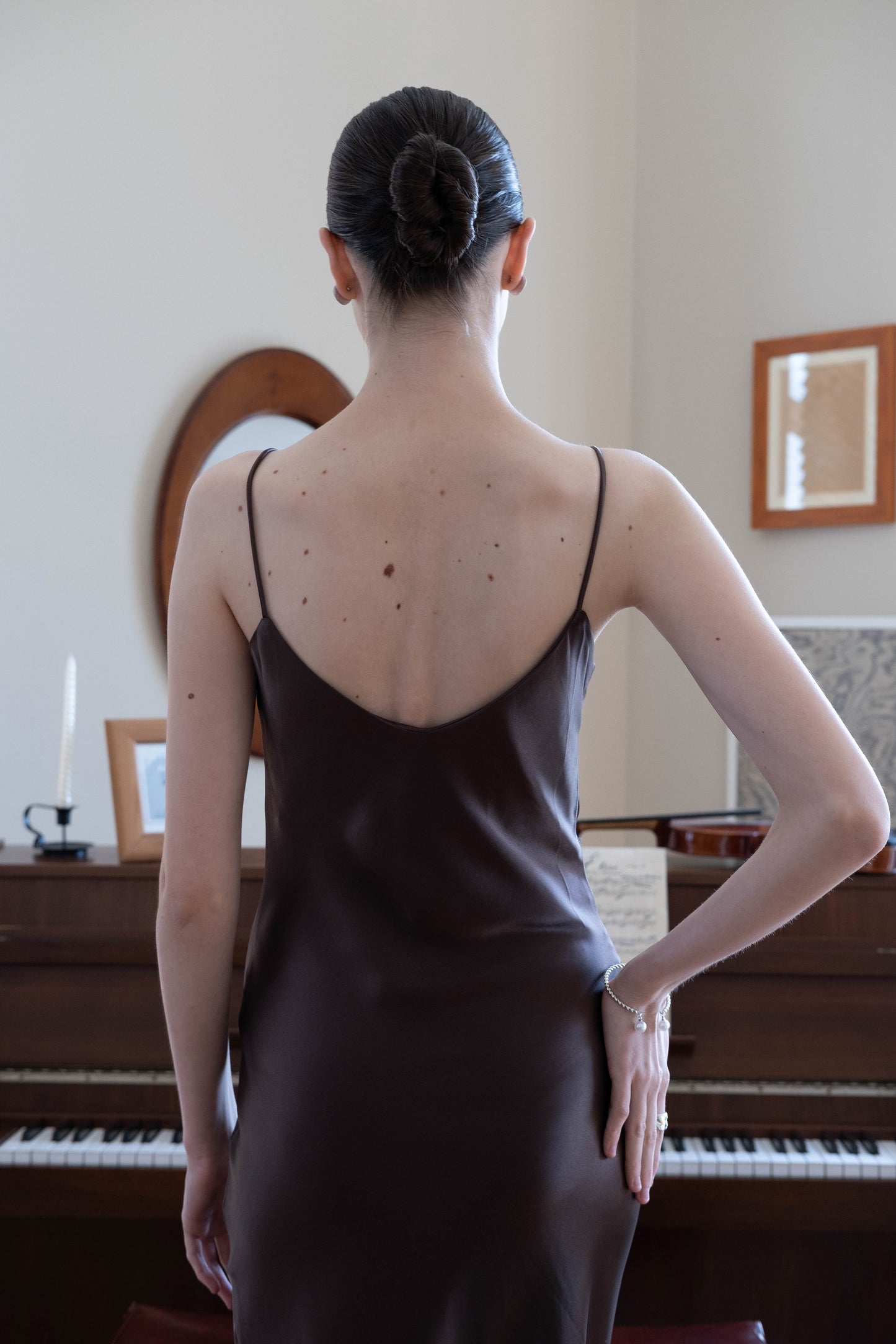 Elegance Long Dress - Coffee