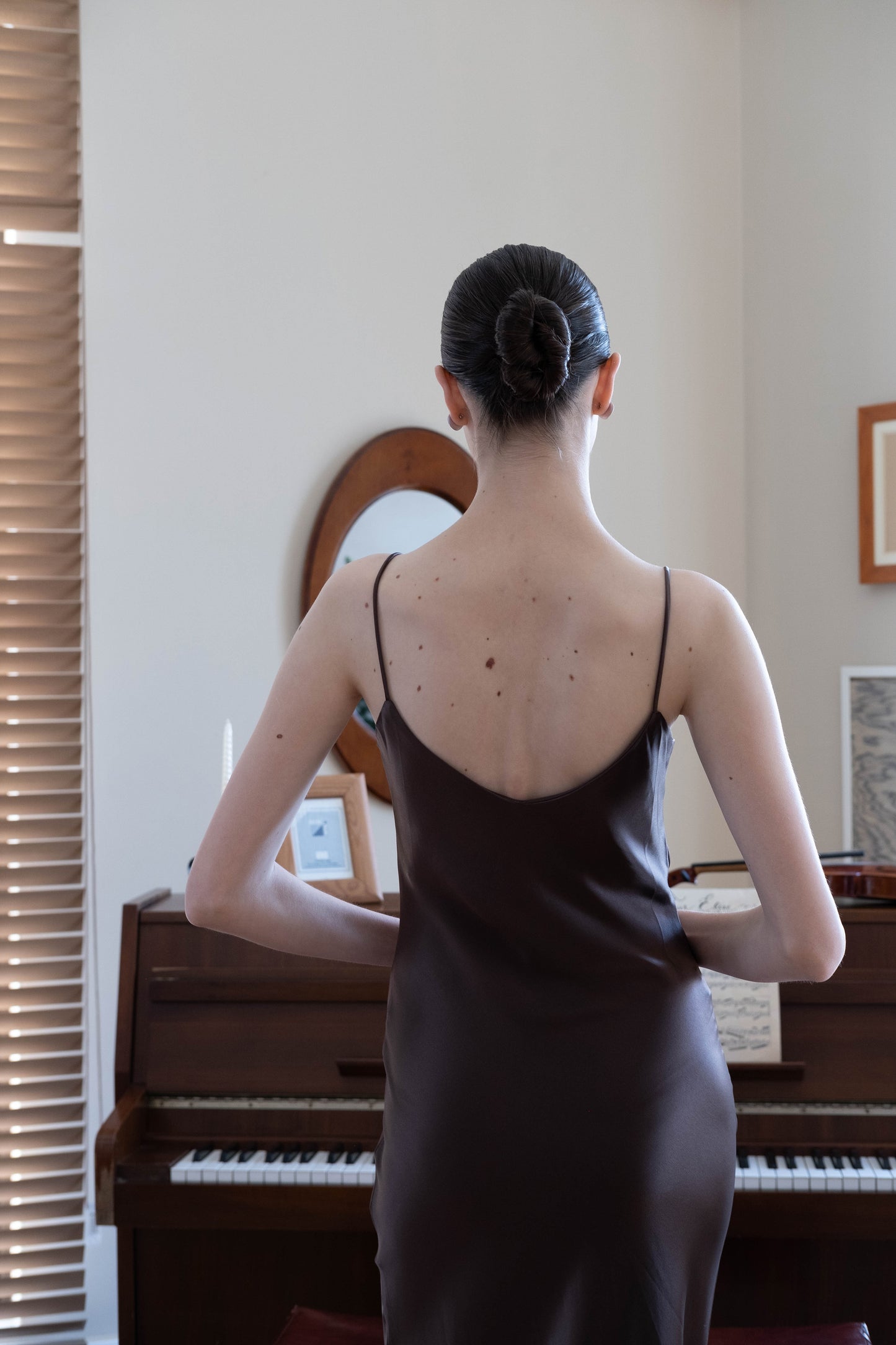 Elegance Long Dress - Coffee