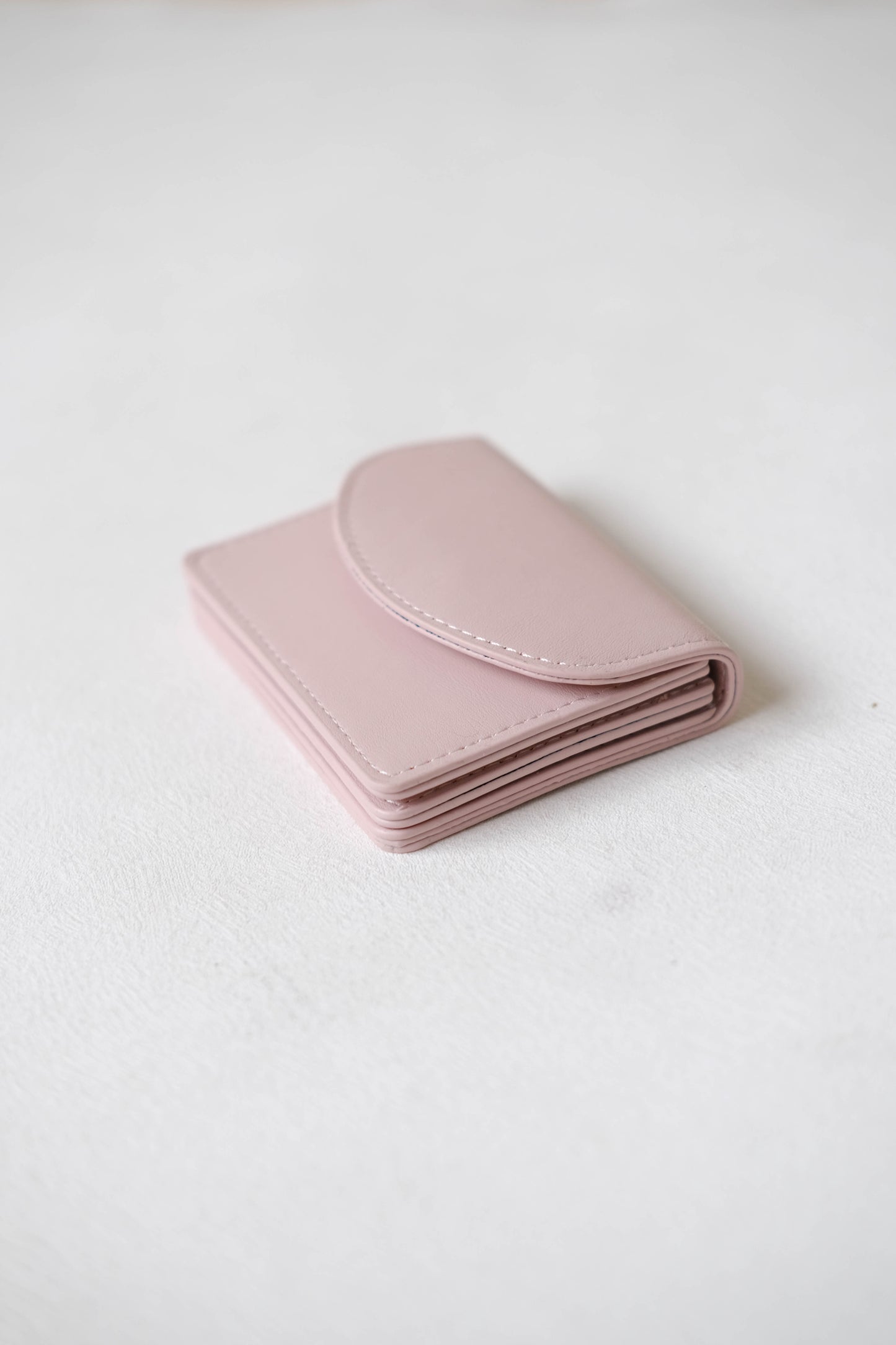 Coin Card Holder In Light Pink