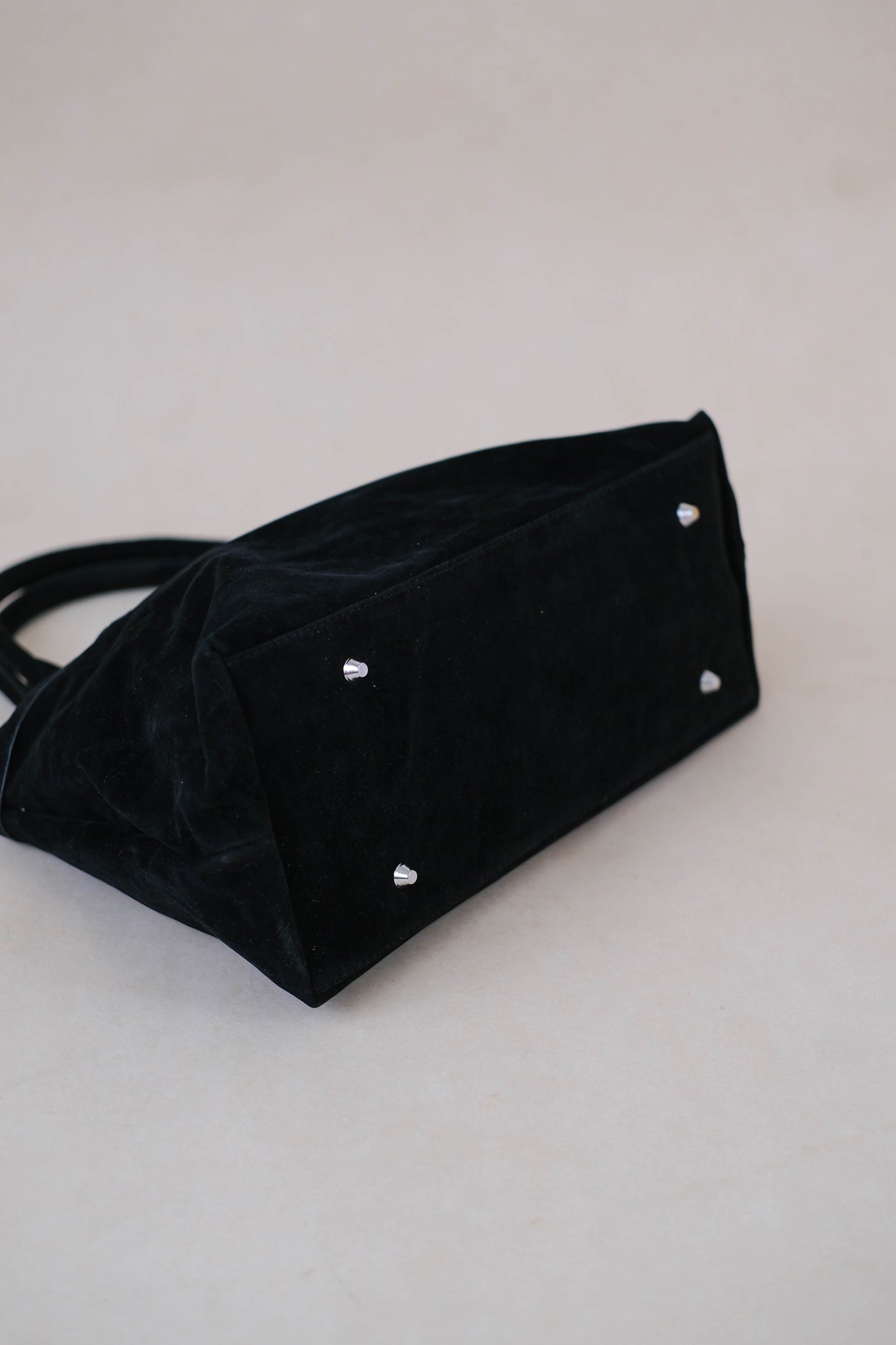 The Elegant Suede Bag In Classic Black