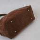 The Elegant Suede Bag In Dark Brown