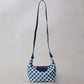 Artisan Aurelia Crescent Bag - Blue & White Gingham