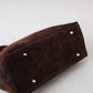 The Elegant Suede Bag In Dark Coffee