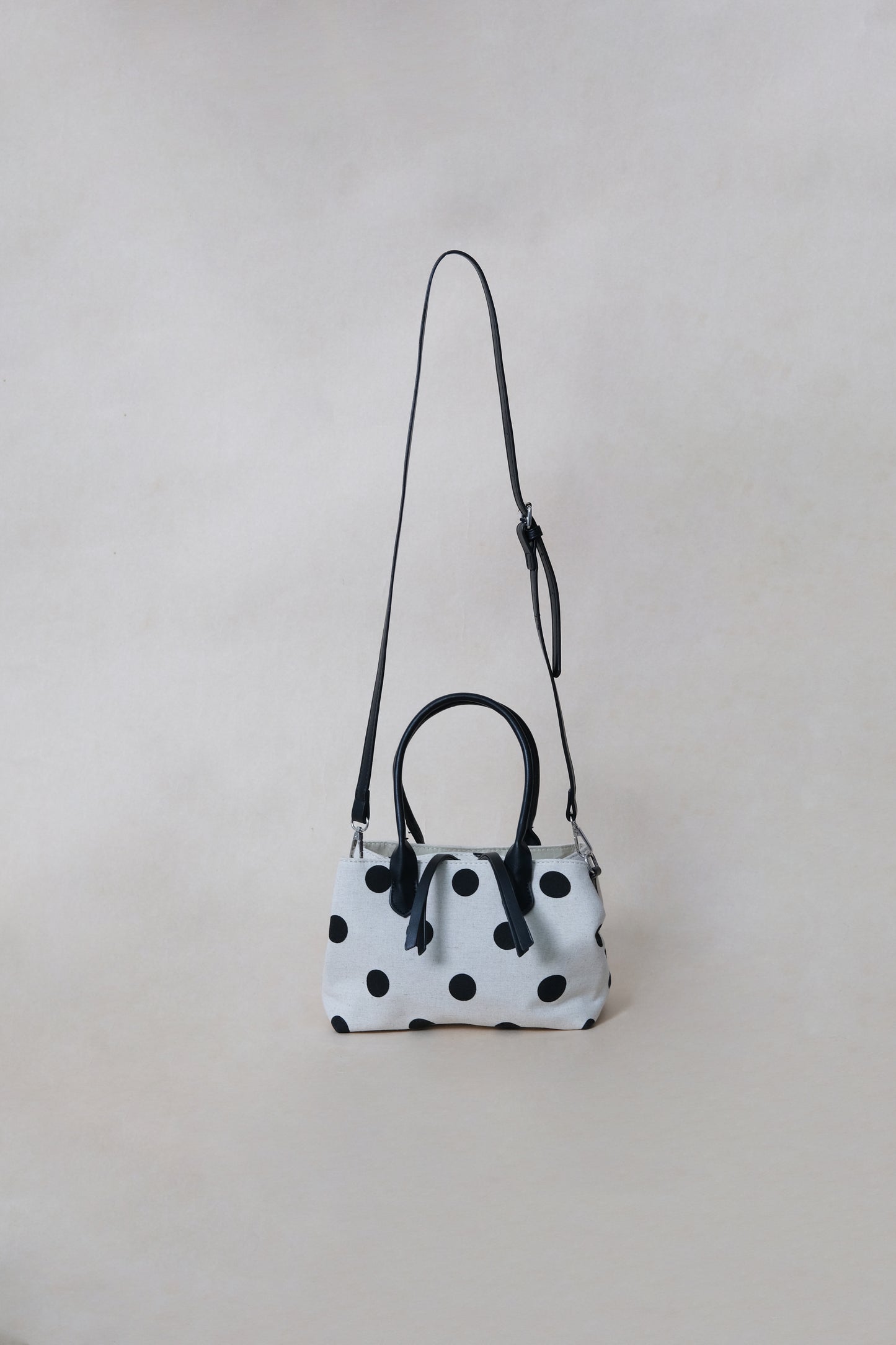 Mini Classic Flow Canvas Tote - Polkadots