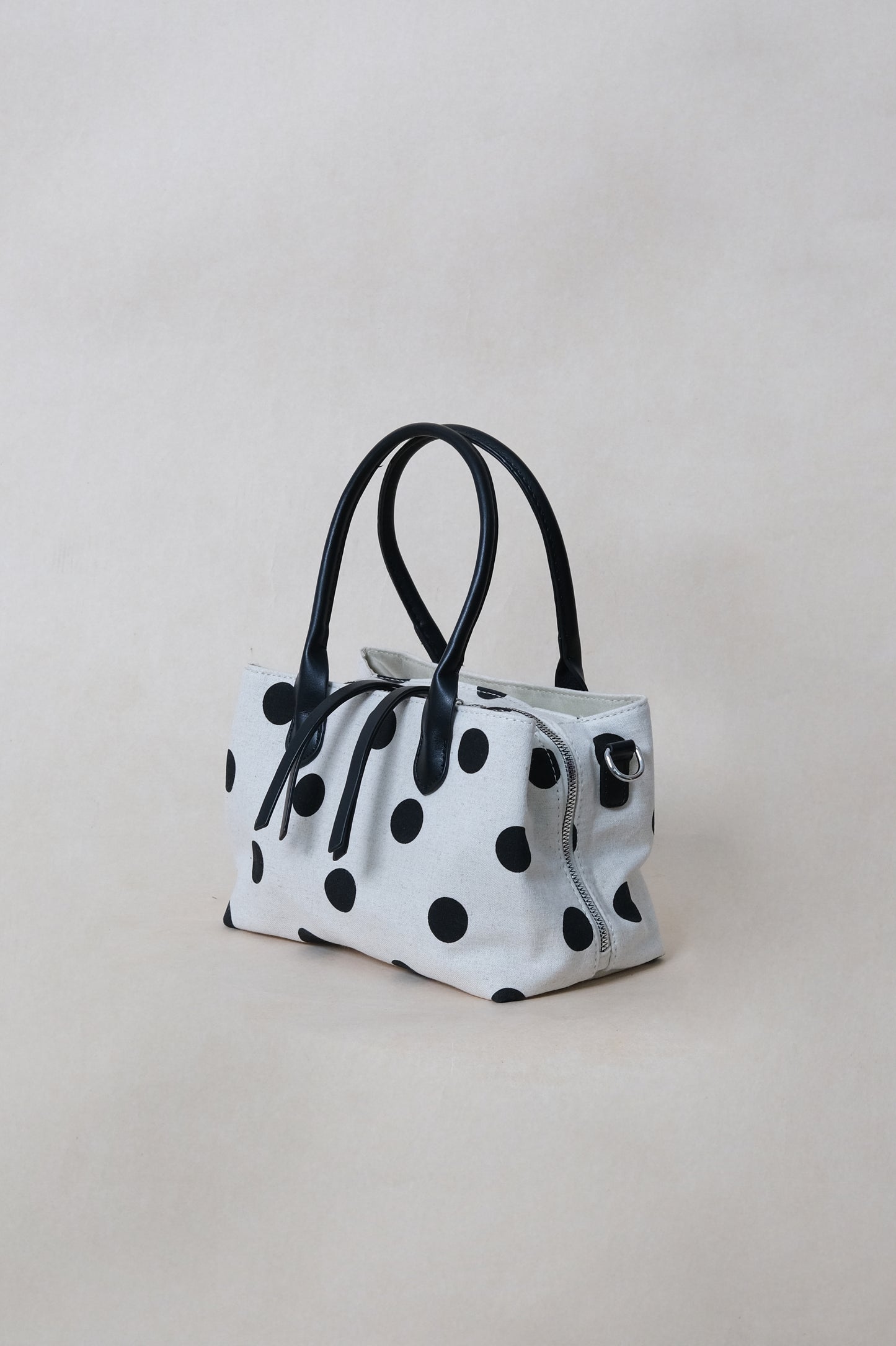 Mini Classic Flow Canvas Tote - Polkadots