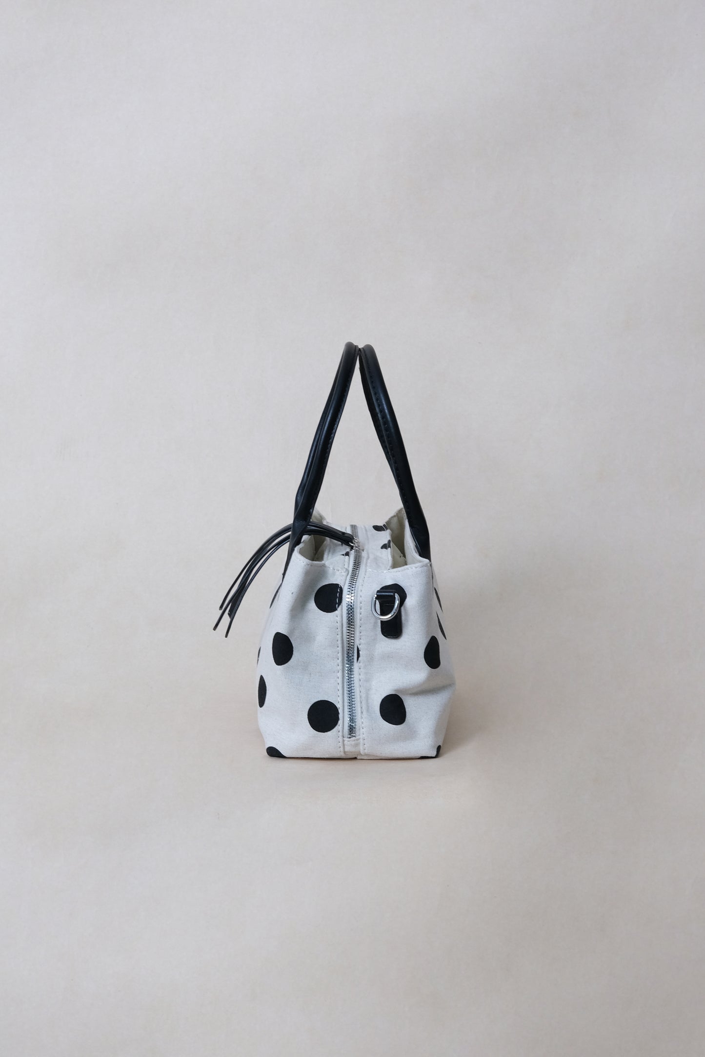 Mini Classic Flow Canvas Tote - Polkadots