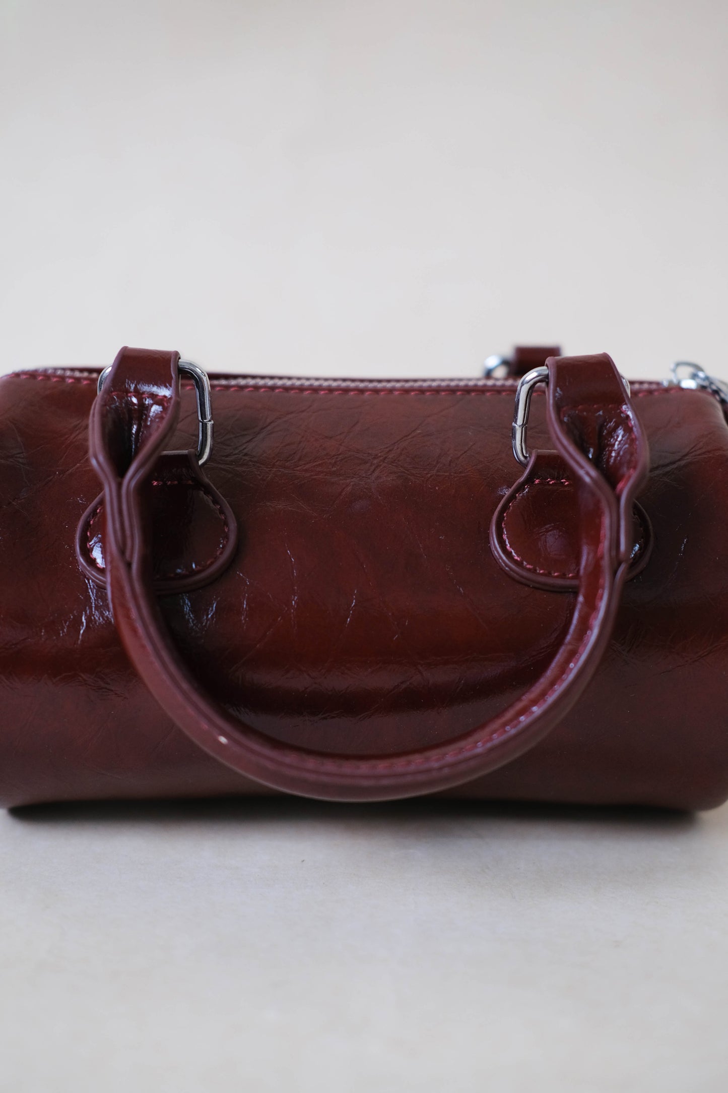 The Cylinder Bag In Wine Red